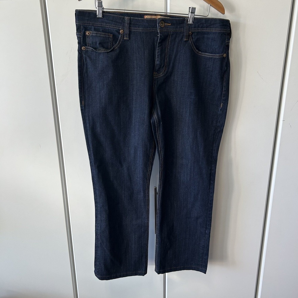 Seven7 Premium Denim Co Mens Straight Fit Dark Wash Jeans W36 L30 Stretch Indigo